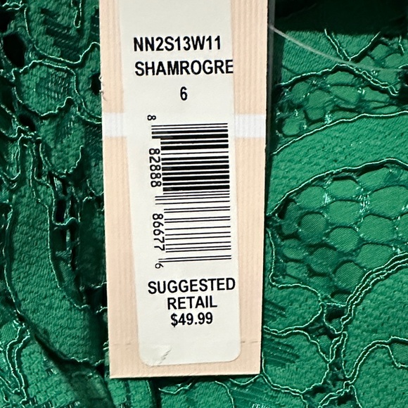 Nanette Lepore Shamrock Green Lace Shift Dress - Picture 6 of 11